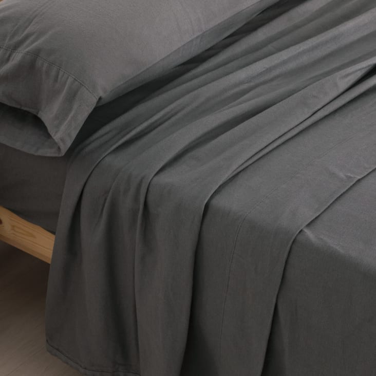Juego de sábanas franela natural cama de 180 100% algodón
