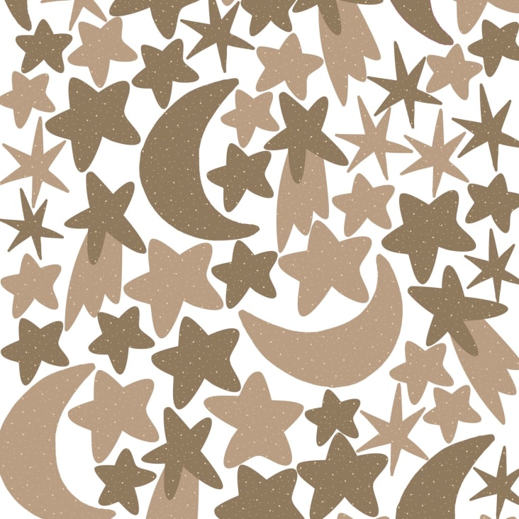 Vinilos decorativos adhesivos estrellas marrón y beige Stars1