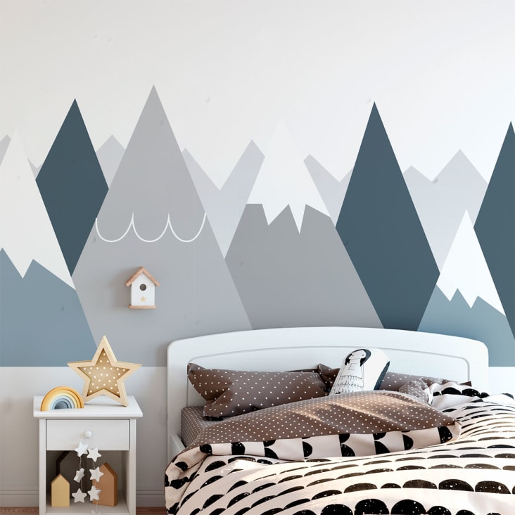 Stickers enfant montagnes scandinaves anouka 40x60cm