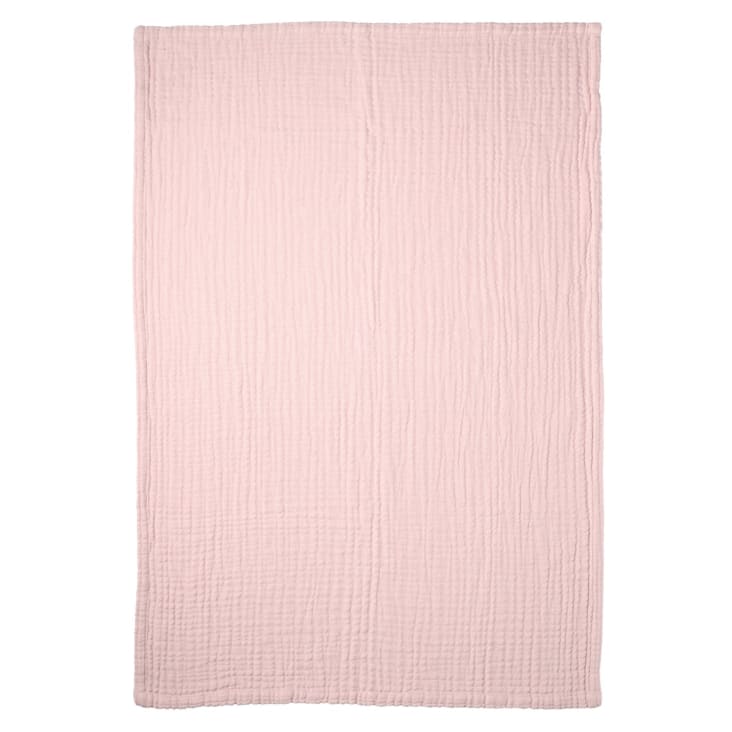 Couverture En Mousseline 150x200 Cm - 100% Coton, Légère - Pour Lit, Canapé, Voyage - Toutes Saisons, Couleur Rose