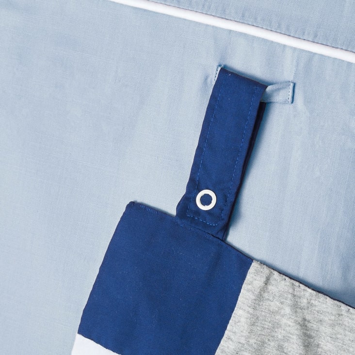 Tour de lit bébé coton bleu 180 cm cropped-4