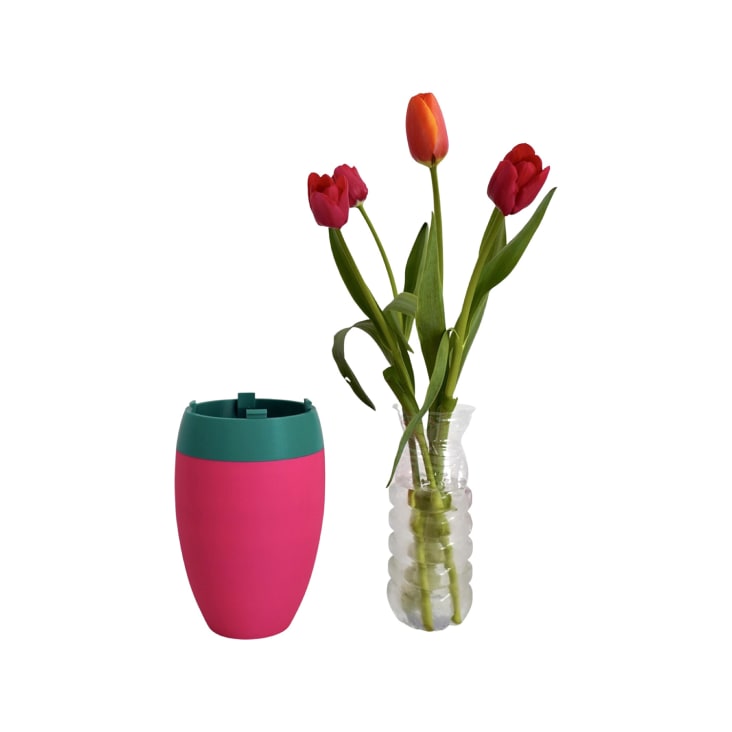 Vaso stampa 3d PLA rosa verde scuro rosa h42cm XXL 42