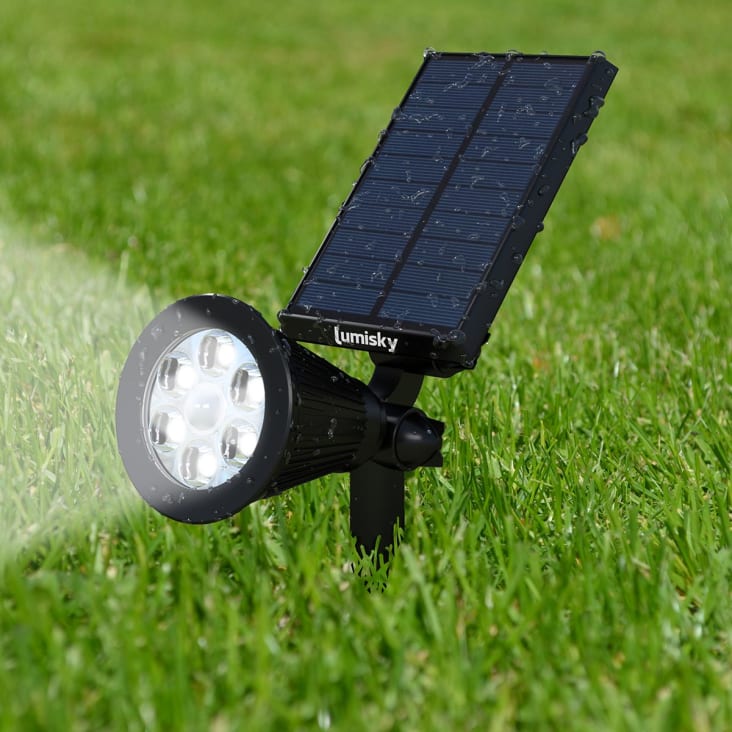 Elégante lampe solaire panneau solaire en plastique noir Solar