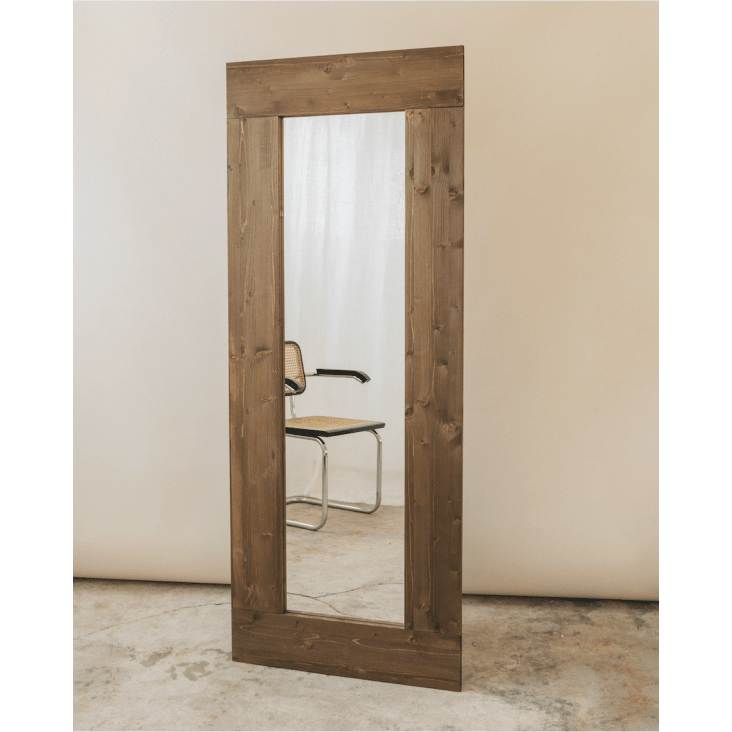Specchio a parete e a figura intera in legno color noce 165 cm Amarie