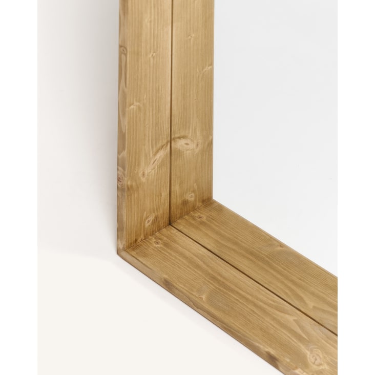 Miroir sur pied incliné en bois d'épicéa couleur naturelle 165 cm-Anzor cropped-6