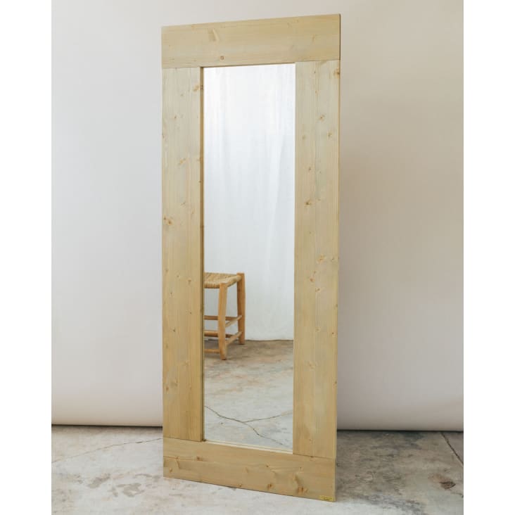 Espejo de pared, de cuerpo entero en madera patinada