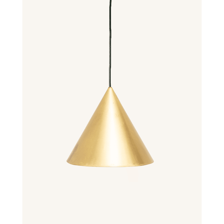 Hängelampe mit Lampenschirm aus Monde 20 cm, Gold | Remei in Eisen, du Maisons
