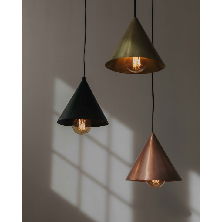 Hängelampe mit Lampenschirm aus Eisen, 20 cm, in Schwarz REMEI | Maisons du  Monde