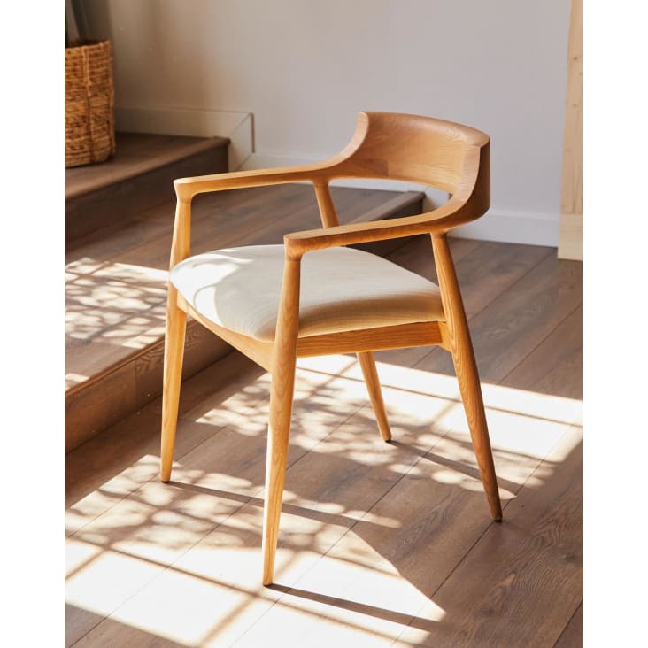 Chaise en bois de frêne durable et coton biologique-Evolet cropped-2