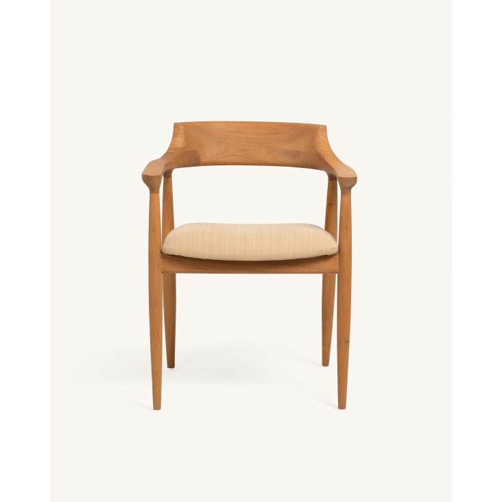Chaise en bois de frêne durable et coton biologique-Evolet cropped-3