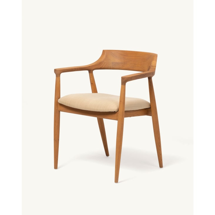 Chaise en bois de frêne durable et coton biologique-Evolet cropped-4