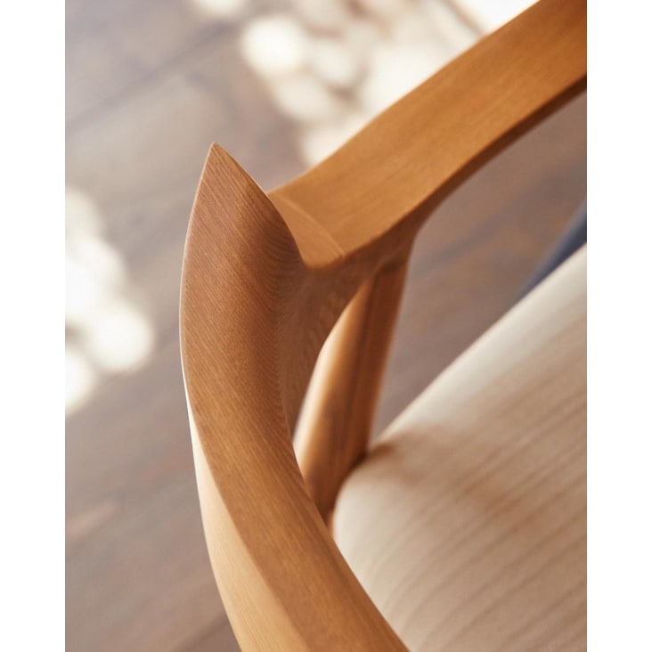 Chaise en bois de frêne durable et coton biologique-Evolet cropped-5
