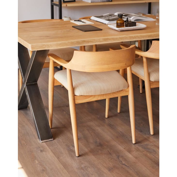 Chaise en bois de frêne durable et coton biologique-Evolet cropped-6