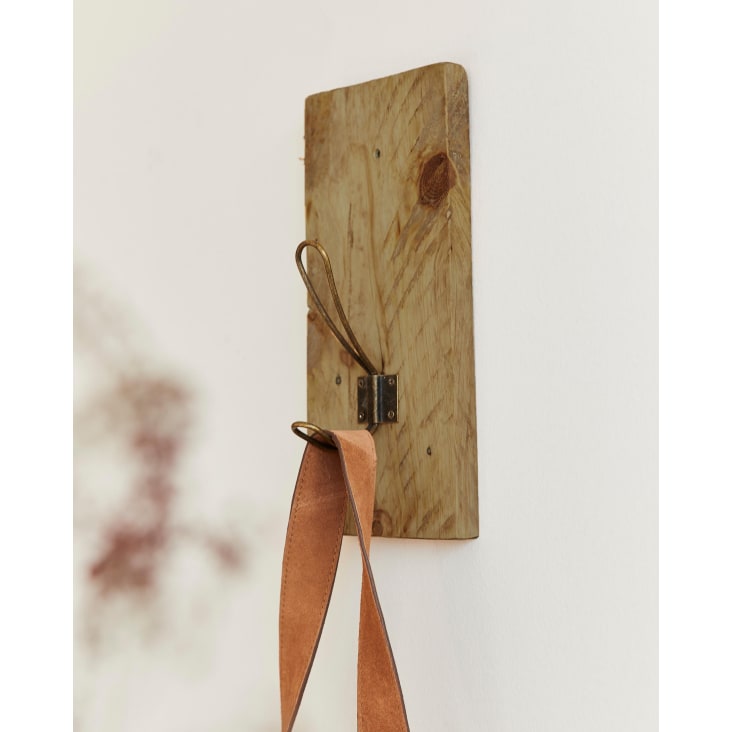 KOTARBAU Appendiabiti In Legno E Metallo A Parete - 3 Ganci, Satinato, Design Classico Per Corridoio E Ingresso