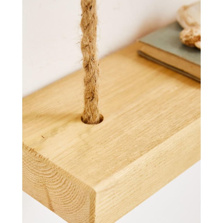 Scaffalatura pensile in legno di colore naturale con 3 ripiani 70 cm  Makemba