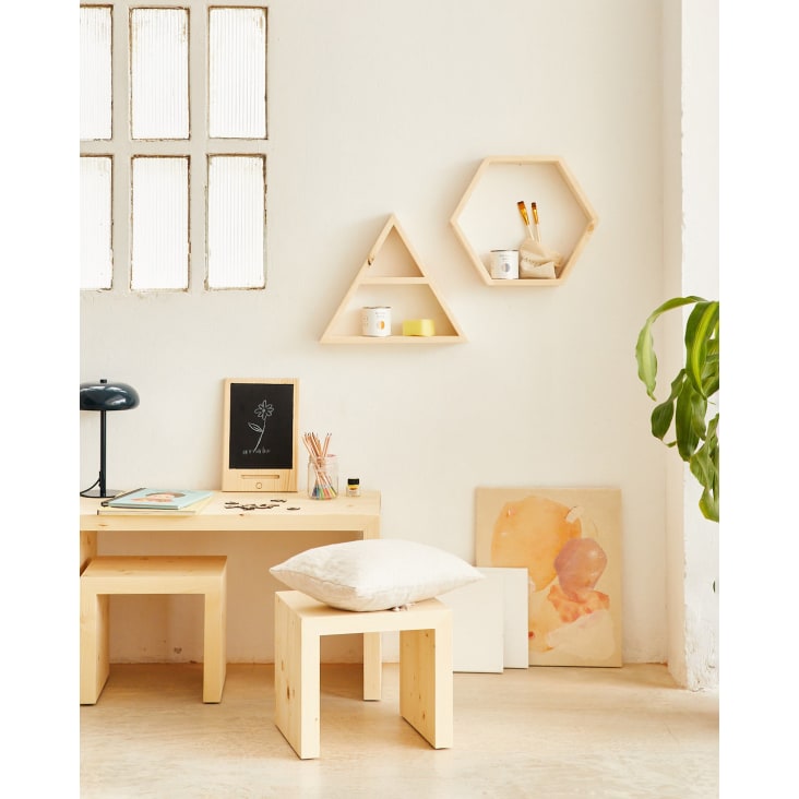 Estantería de madera maciza con forma de árbol, estante multicapa para  estudiante de piso a techo, para sala de estar y dormitorio (color cerezo,  9