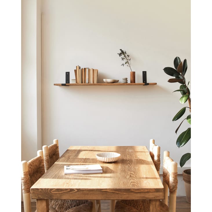 Estantería/librería de pared flotante en madera color olivo 110 cm Wodo