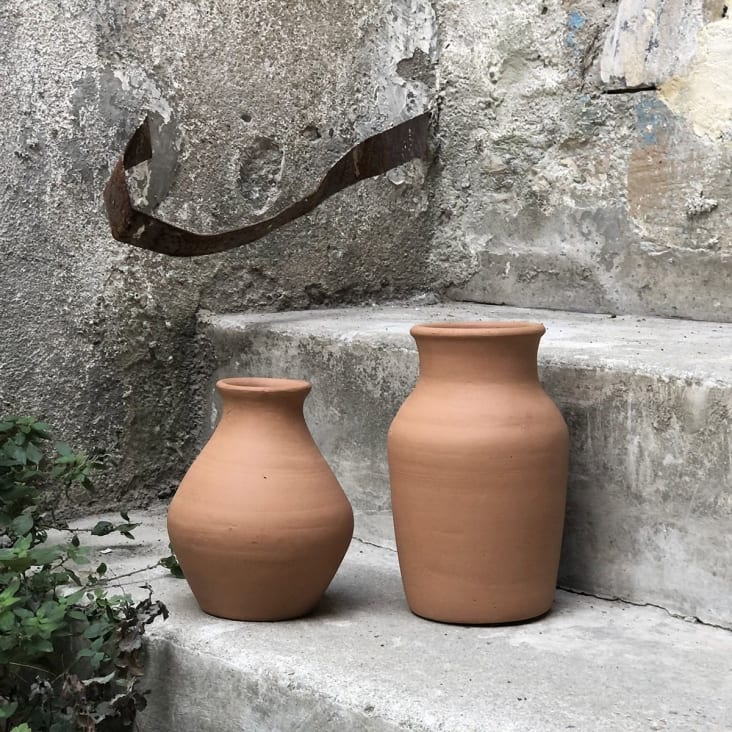 Set di 2 vasi in terracotta