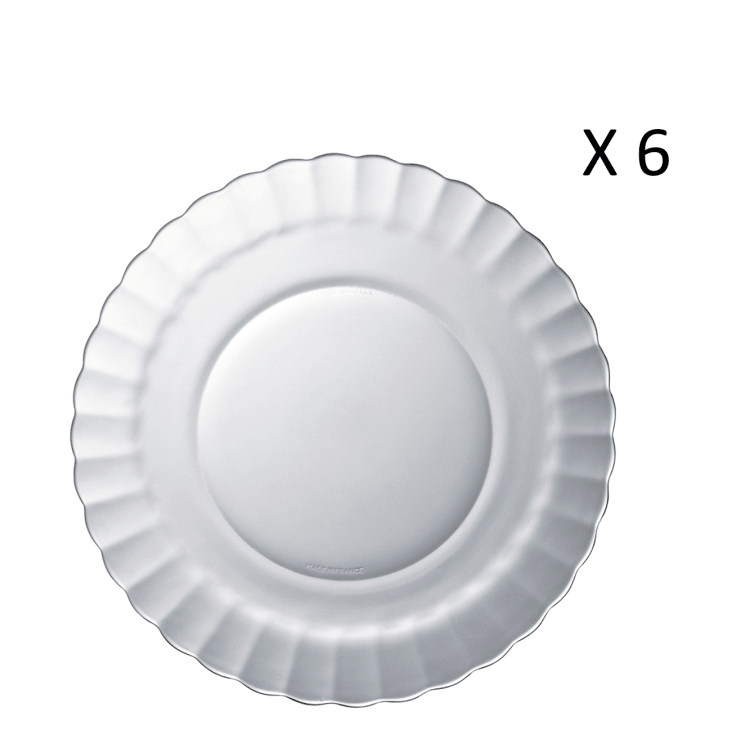 1 assiette plate en verre trempé haute résistance Ø 25cm