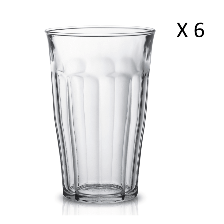 Bicchiere da caffè sfaccettato 9 cl in vetro resistente trasparente  Provence
