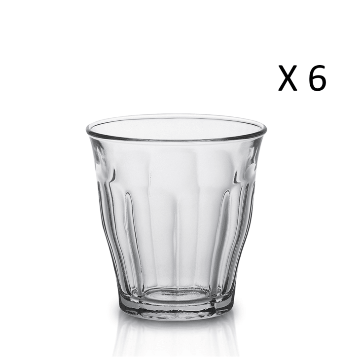 Set da 6 - Bicchiere da acqua 31 cl in vetro resistente trasparente Le  picardie®