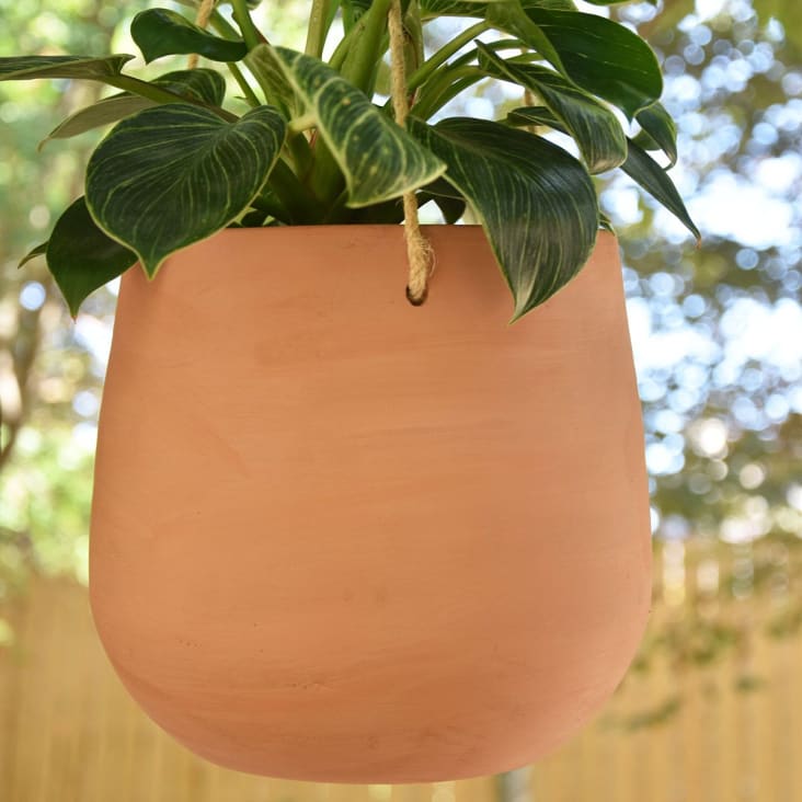 Pot en terre cuite Terracotta avec corde à suspendre - Stoltz