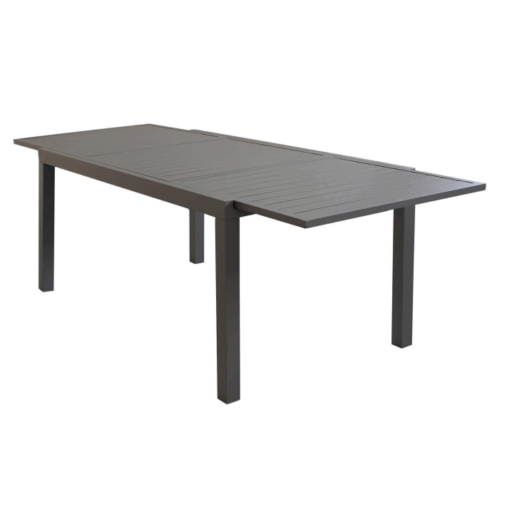 Tavolo da giardino allungabile in alluminio marrone 160/240x90 cm