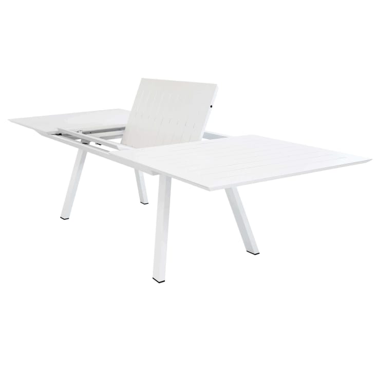 Tavolo da giardino allungabile in alluminio bianco 200/300x110 cm SPLENDOR