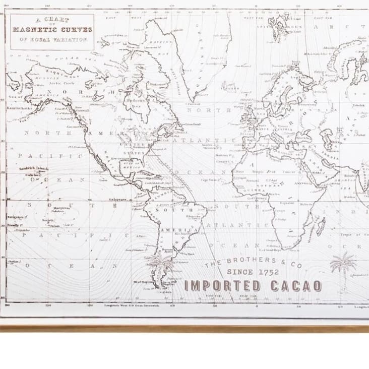 Tableau Carte du Monde Vintage