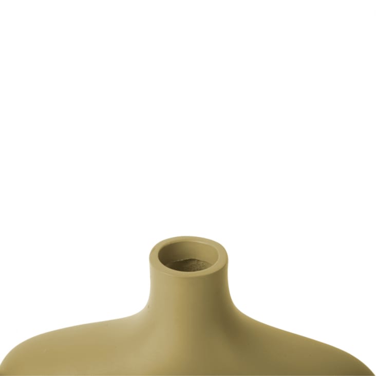 Vase organic curves résine kaki cropped-4