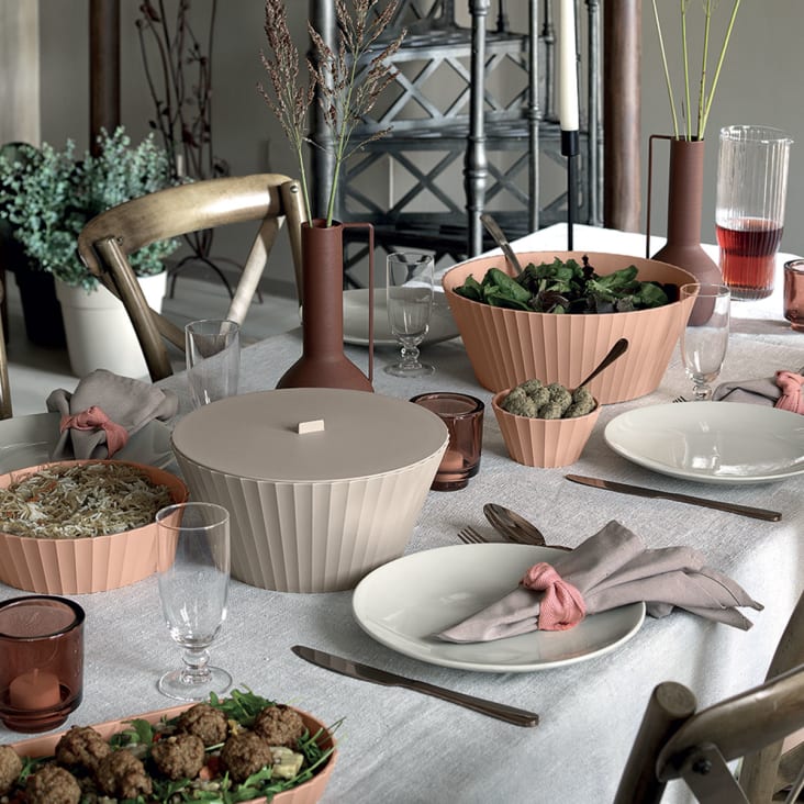 Ensaladera de polipropileno taupe mate diam. 25cm Paestum Maisons du Monde