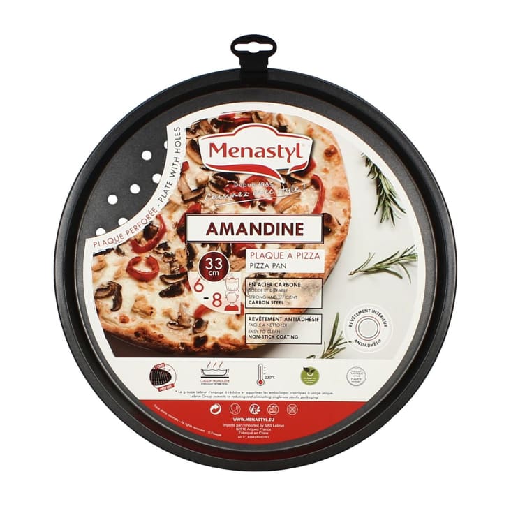 Plaque à pizza en acier carbone Ø33,5cm AMANDINE