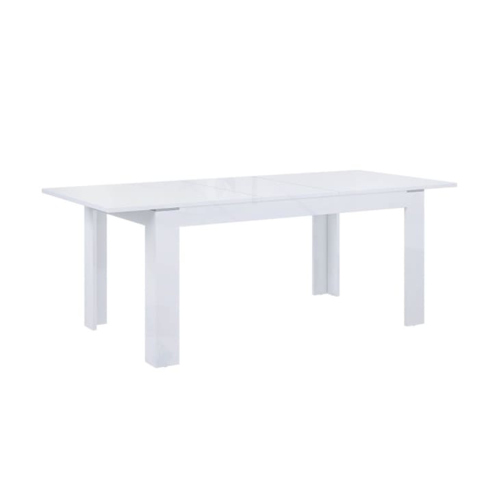 Mesa de comedor rectangular extensible 140/200 blanca Selin