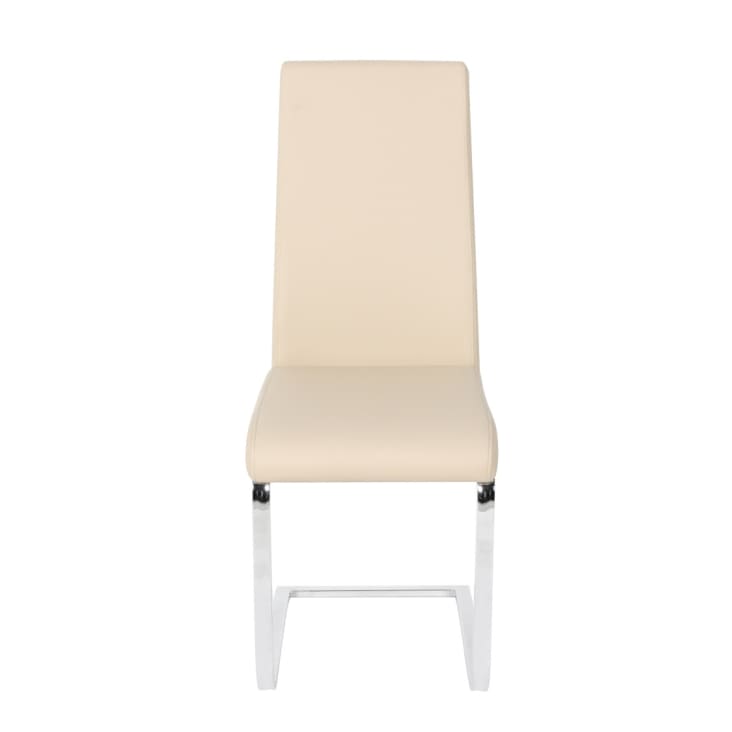 Pack 4 sillas tapizadas en tela color beige SAGI