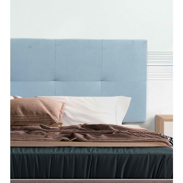 Cabecero cama en tela gris oscuro cama individual 105 cm JENSEN