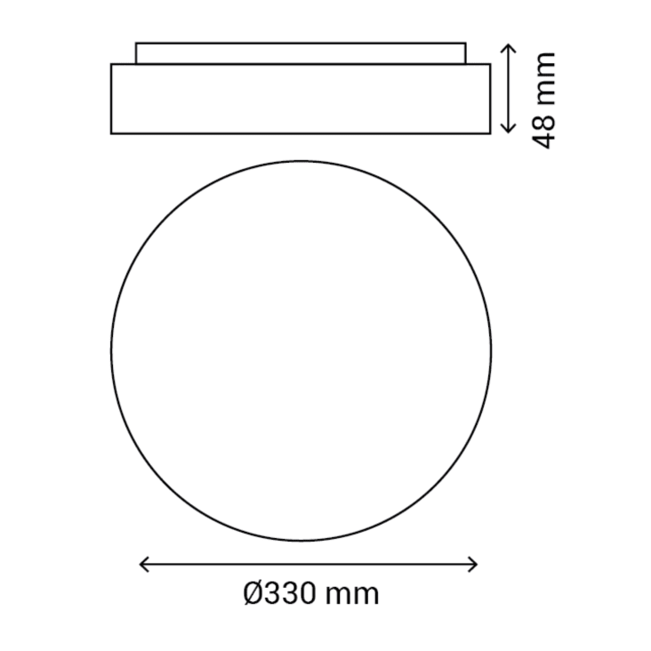 Plafonnier extérieur LED rond blanc IP44 24W Canadien by Sulion