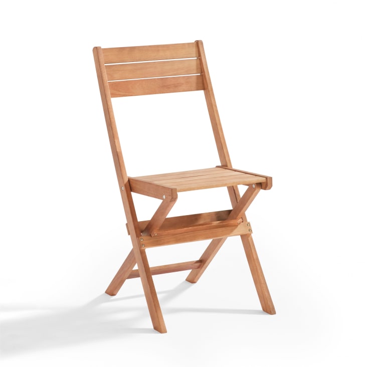 Mesa y 2 sillas para terraza plegable madera - Compra tus Chollos