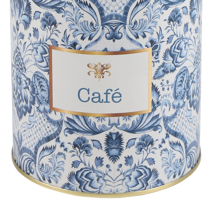 Boîte à café en métal bleu, blanc et doré cropped-3