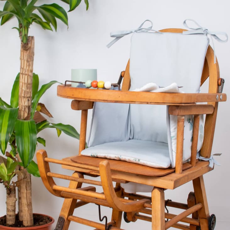 Coussin chaise haute réversible Eucalyptus