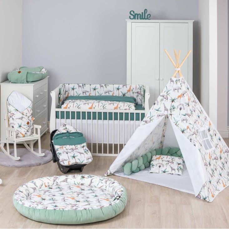 Drap Housse Enfant Motif Tigre Jungle - Kit Literie 90x190 Avec Taie D'oreiller - Microfibre Douce