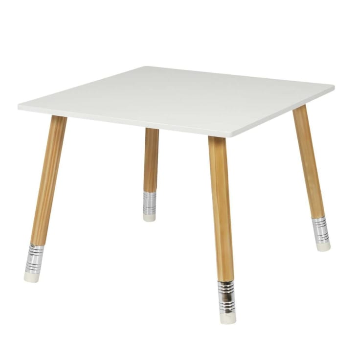 Ensemble table + 2 chaises - MDF - Blanc