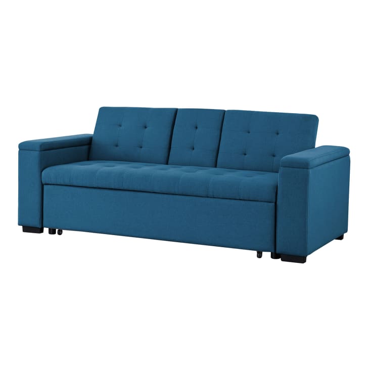 Sofá Cama Modular De 4 Plazas - Tela De Lino, Gris Claro (Cama 160x160 Cm)