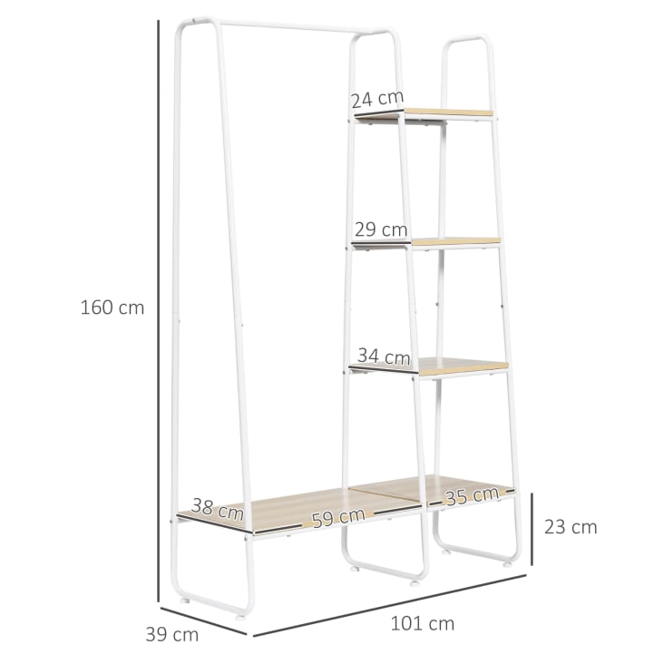 Perchero de ropa bicolor 101 x 39 x 160 cm Maisons du Monde