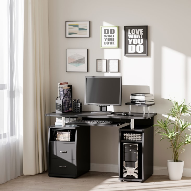Mesa de ordenador 120 x 55 x 85 cm color negro