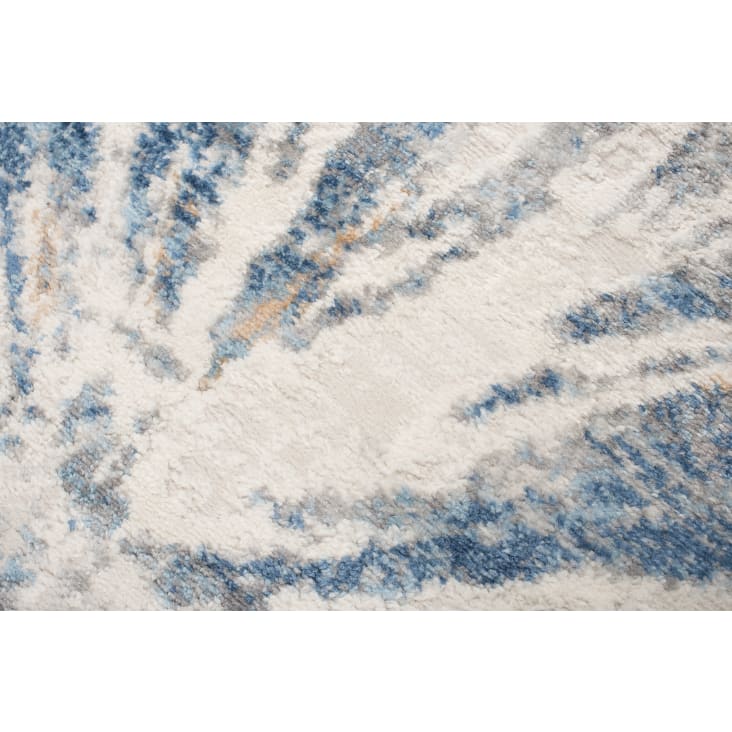 Tappeto da soggiorno grigio blu crema beige astratto 80x150 VALLEY