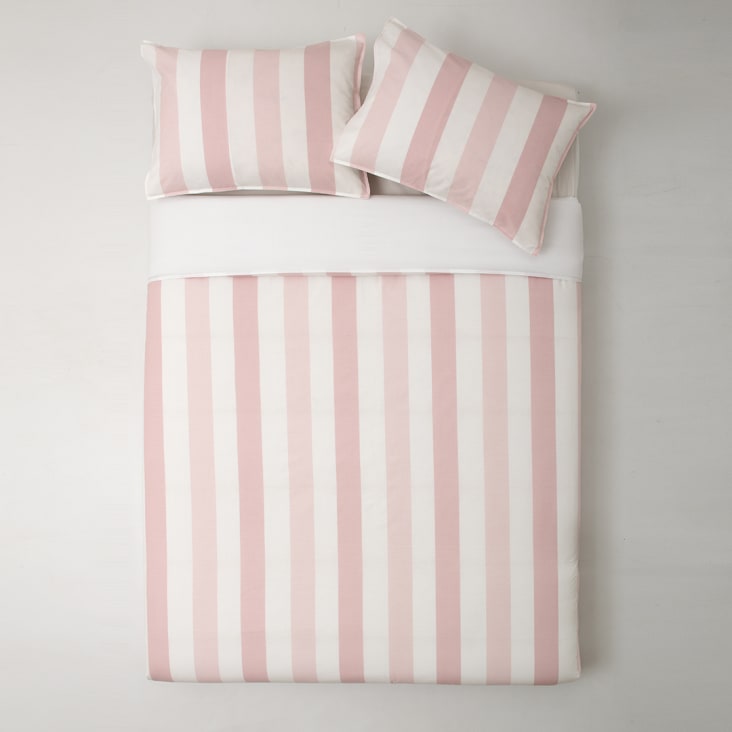 Funda nórdica rosa 100% algodón 200x220 cm (cama 135cm) + 2 alm. PREGAS
