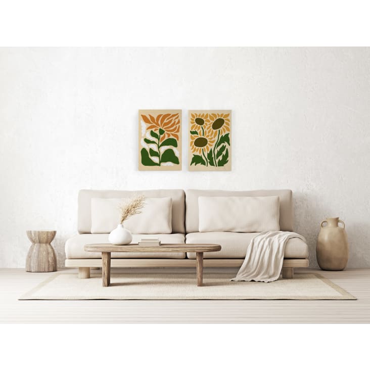 Cuscino arredo con stampa girasole, 40x40 cm - Bella Vita Store