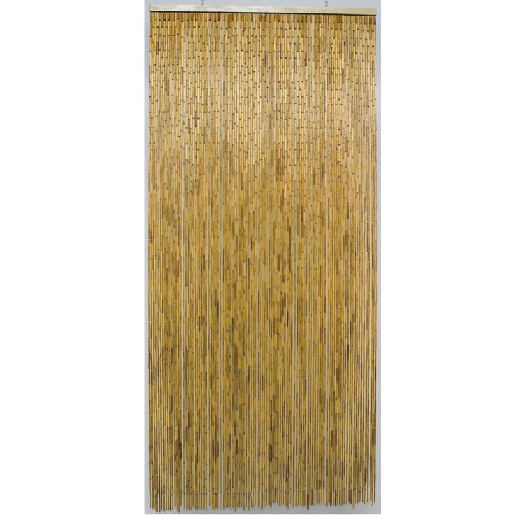 Rideau de porte en perles de bois multicolore 90 x 200 cm - Morel