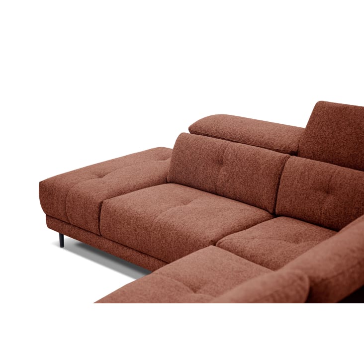 Canapé d'angle gauche 5 places avec une relax électrique tissu brique-Avena cropped-6