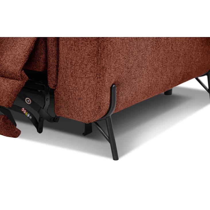 Canapé d'angle gauche 5 places avec une relax électrique tissu brique-Avena cropped-8
